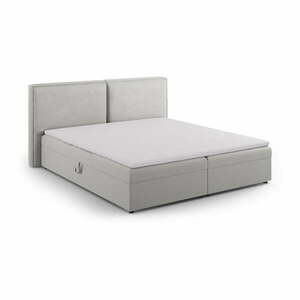 Világosszürke ágyneműtartós boxspring ágy 160x200 cm Arendal – Cosmopolitan Design kép