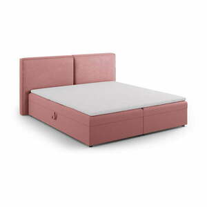 Rózsaszín ágyneműtartós boxspring ágy 180x200 cm Arendal – Cosmopolitan Design kép