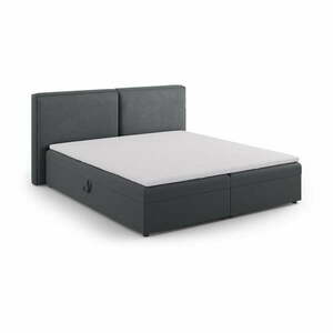 Sötétszürke ágyneműtartós boxspring ágy 140x200 cm Arendal – Cosmopolitan Design kép