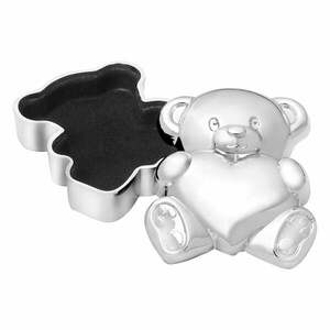 Fém fogtartó doboz 6x5x2 cm Bear with Heart – Zilverstad kép