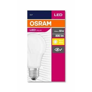 OSRAM LED izzó, E27, gömb, A60, 8, 5W, 806lm, 2700K (MF), OSRAM &q... kép