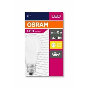 OSRAM LED izzó, E27, gömb, A60, 5W, 470lm, 2700K (MF), OSRAM &quo... kép