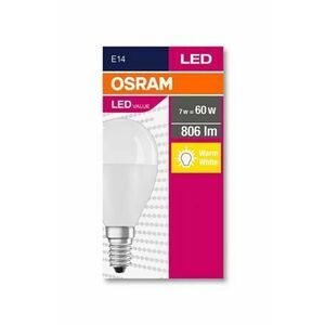 OSRAM LED izzó, E14, kisgömb, P48, 8W, 806lm, 2700K (MF), OSRAM &... kép