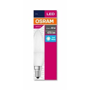 OSRAM LED izzó, E14, gyertya, B35, 5, 7W, 470lm, 4000K (HF), OSRAM... kép