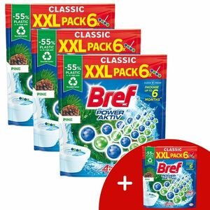 Bref Power Aktiv Pine WC frissítő (18x50g) + 1 Ajándék kép