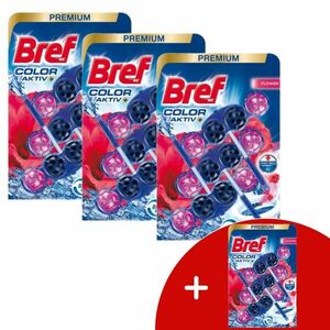 Bref Blue Aktiv WC frissítő Fresh Flowers (9x50g) + 1 Ajándék kép