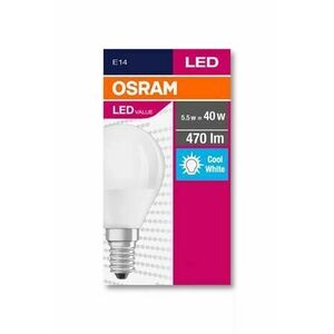 OSRAM LED izzó, E14, kisgömb, P45, 5, 7W, 470lm, 4000K (HF), OSRAM... kép