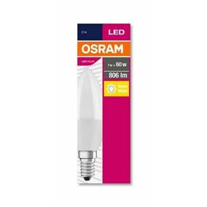 OSRAM LED izzó, E14, gyertya, B38, 7W, 806lm, 2700K (MF), OSRAM &... kép