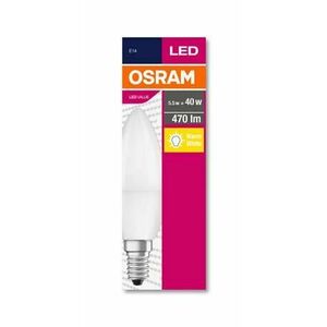 OSRAM LED izzó, E14, gyertya, B35, 5, 7W, 470lm, 2700K (MF), OSRAM... kép