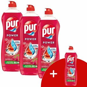 Pur Power Mosogatószer Raspberry 3x750ml + 1 Ajándék kép