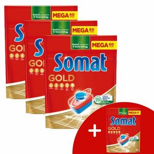 Somat Gold Mosogatógép tabletta 3x60db + 1 Ajándék kép