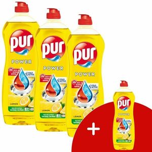 Pur Power Mosogatószer Lemon 3x750ml + 1 Ajándék kép