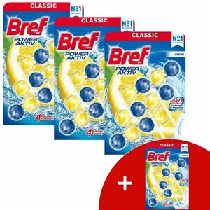 Bref Power Aktiv WC frissítő Lemon (9x50g) + 1 Ajándék kép