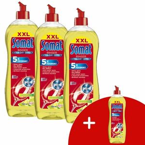 Somat Lemon&Lime Mosogatógép öblítő 3x750ml + 1 Ajándék kép