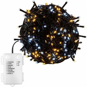 VOLTRONIC® Fényfüzér 10 m 100 LED hideg/meleg fehér kép