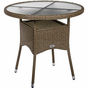 STILISTA Kerti asztal 80 x 80 x 75 cm polyrattan krém kép