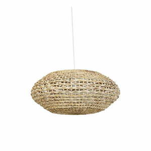 Natúr színű mennyezeti lámpa rattan-tengerifű búrával ø 60 cm Tripoli – Light & Living kép