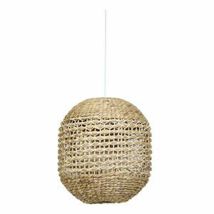 Natúr színű mennyezeti lámpa rattan-tengerifű búrával ø 42 cm Tripoli – Light & Living kép