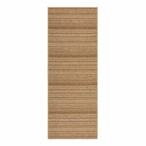 Natúr színű kültéri futószőnyeg 80x230 cm Farah Stripe – Flair Rugs kép