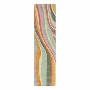 Kézi szövésű gyapjú futószőnyeg 60x230 cm Abstract Flow – Flair Rugs kép