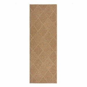 Natúr színű kültéri futószőnyeg 80x230 cm Nora Diamond – Flair Rugs kép