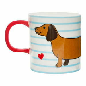 Kék-barna porcelán bögre 300 ml Sausage Dog – Sass & Belle kép