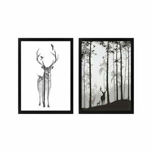 Kép szett 2 db-os 34x44 cm Deer – Wallity kép