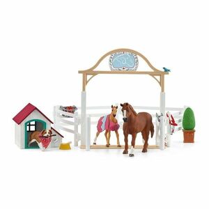 Schleich 42458 Hannah vendéglova Ruby kutyussal, 40 x 30 x 20 cm kép