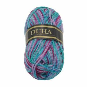 DUHA fonal türkiz, rózsaszín, lila, 50 g / 150 m, türkiz kép