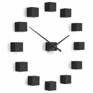 Future Time FT3000BK Cubic black Design falra ragasztható óra, átmérő 50 cm kép