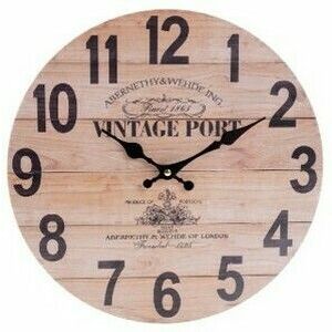 Vintage port falióra, 34 cm, fa, 34 cm kép