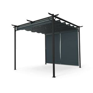 Blumfeldt Pantheon Robust Pergola, 3x3 m időjárásálló porszórt acél oldalsó redőnyökkel kép