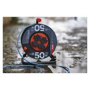 Weatherproof kábeltekercs 50 m / 4 aljzat / kék / szilikon / 230... kép