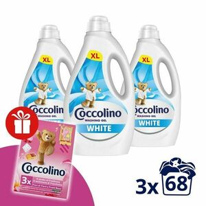 Coccolino White folyékony Mosógél 3x2, 72L - 204 mosás + Ajándék C... kép