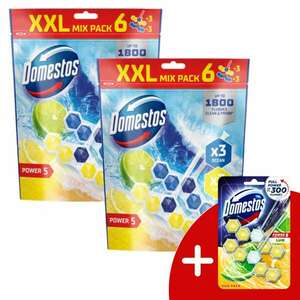 Domestos Power5 WC frissítő blokk mix Lime & Ocean (12x50g) +... kép