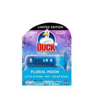 Wc öbíltő korong zselés 36 ml fresh discs duck® floral moon kép