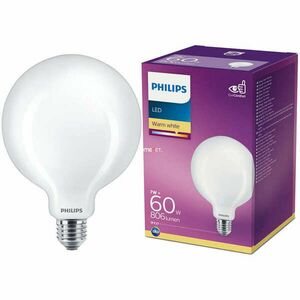 Philips E27 LED 7W 806lm 2700K meleg fehér G120 - 60W izzó helyett kép