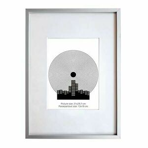 Képkeret, 21x29, 7 cm, aluminium keret, "Fotoplus", ezüst kép