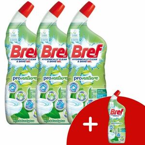 Bref ProNature Mint&Eucalyptus WC frissítő gél 3x700ml + 1 Ajándék kép