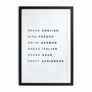 Kép 30x40 cm Speak, Kiss, Drive – Really Nice Things kép