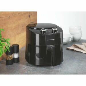 GOURMETMAXX Forrólevegős fritőz/ Airfryer mechanikus fekete 4, 5L 1450W kép