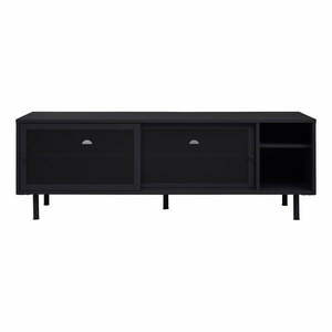 Fekete fém TV-állvány 160x55x45 cm Veep – Unique Furniture kép