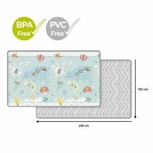 SKIP HOP Podložka na hranie bez PVC a BPA 218x132cm Malý cestovateľ 0m+ kép