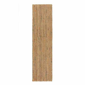 Natúr színű kézi szövésű juta futószőnyeg 60x230 cm Jute Boucle Multi – Flair Rugs kép