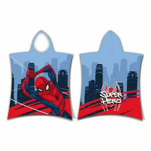 Piros-kék frottír gyerek fürdőponcsó Spider-Man – Jerry Fabrics kép