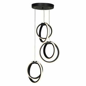 Fekete fém LED függőlámpa ø 20 cm Sezen – Squid Lighting kép