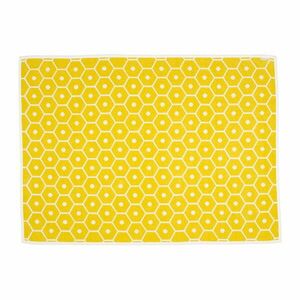 Sárga gyapjúkeverék takaró 140x180 cm Honey Lemon – Pappelina kép