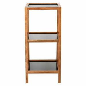 Fekete-natúr színű üveg fürdőszobai polcos állvány 36x79 cm Fondi – Wenko kép