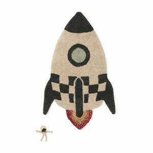 Pamut gyerek játszószőnyeg 85x135 cm Rocket – Lorena Canals kép