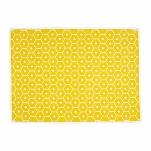 Sárga gyapjúkeverék takaró 140x180 cm Honey Lemon – Pappelina kép